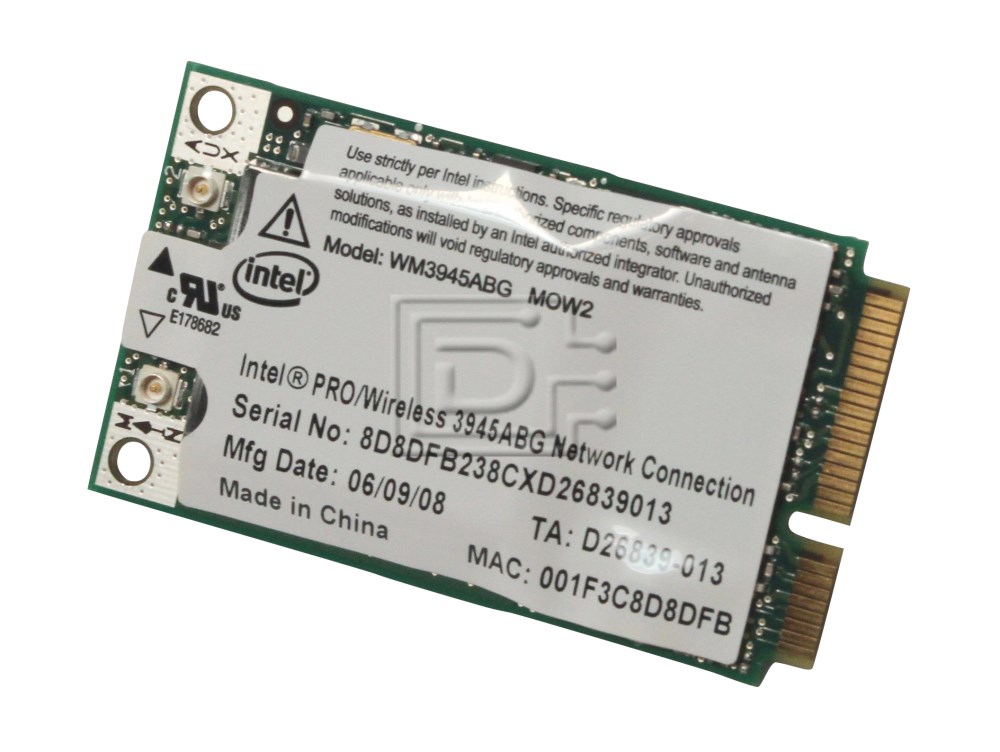 Intel r pro wireless 3945abg network connection
